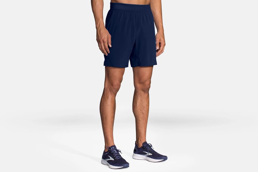 Mens Brooks Sherpa 7" Bottoms Navy | 407683-HSD